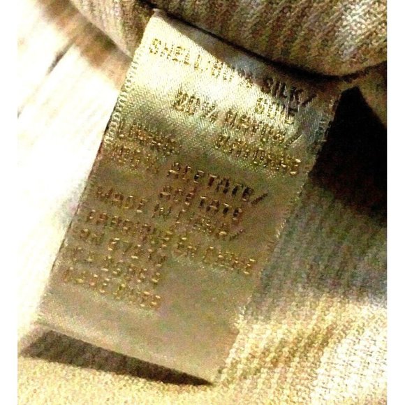 Perry Ellis Mens Vintage Silk Golf Jacket Style MH9310 Large Beige - Picture 6 of 6